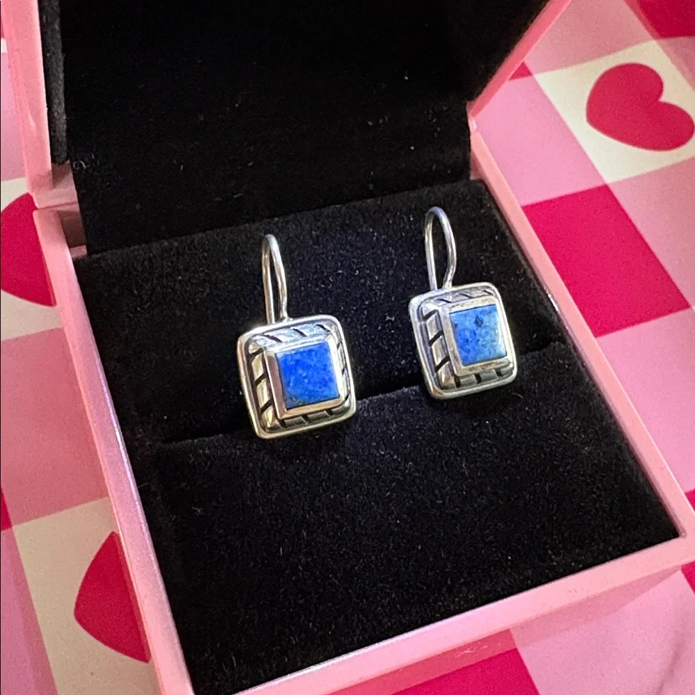 Vintage Lapis Sterling Silver 925 earrings